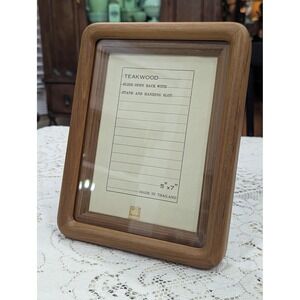 Vintage 5x7 Teak Wood Picture Frame MCM